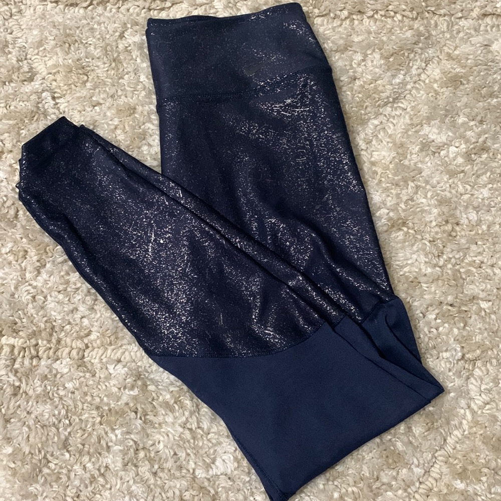 Nike navy and sparkle mesh leggings